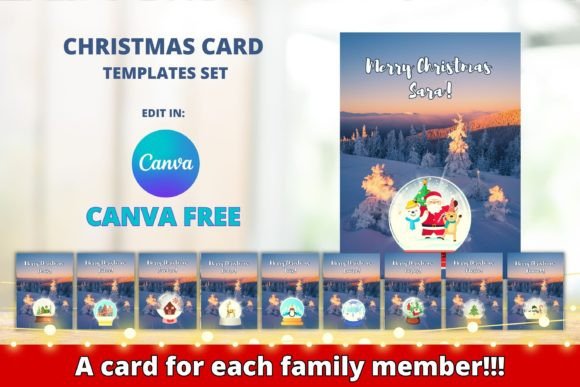 10 Custom Christmas Card Templates for Canva: Personalized Designs