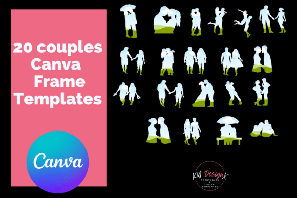 20 Couple's/Lovers Canva Frames: Create Custom Designs