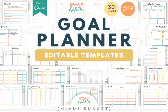 Achieve Your Ambitions with Goal Planner Canva Templates