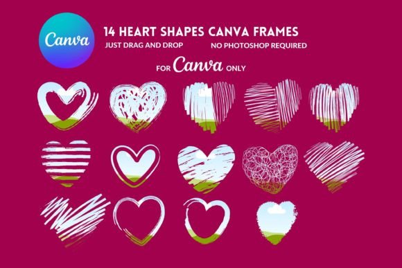 Canva Frames Heart, Hand Drawn Hearts: A Designer's Guide