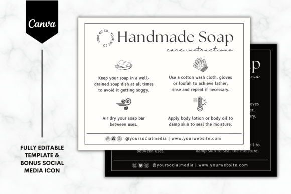 Custom Soap Care Card Canva Template 6: A Designer's Walkthrough