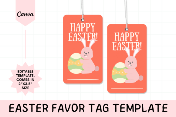 Editable Easter Hang Tag Template 3: A Sweet Finishing Touch