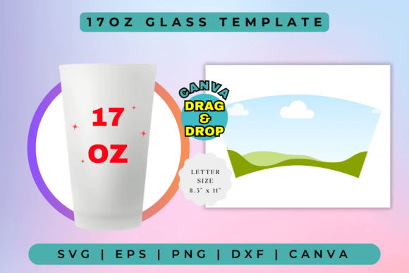 Elevate Your Visuals: The 17oz Glass Template for Canva
