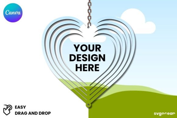 Heart Wind Spinner Canva Mockup: A Fresh Approach to Design Presentation