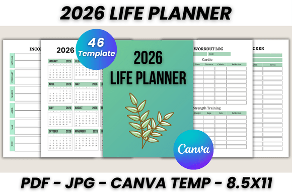 Master Your 2026: The Ultimate Canva Life Planner Template