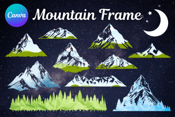 Mountain Iceberg Canva Frame Template: A Designer's Review