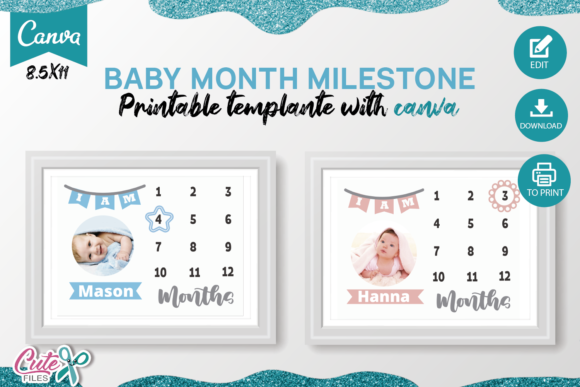 Preserve Precious Memories with a Baby Month Milestone Canva Template