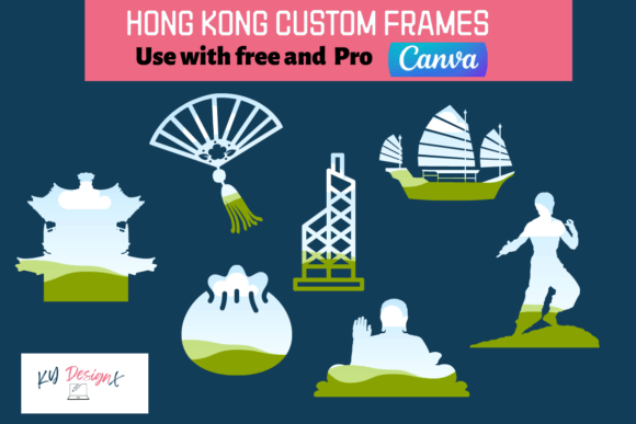 Seven Hong Kong Frames for Canva: A Designer's Toolkit