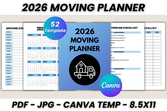 Streamline Your Relocation with the 2026 Moving Planner Canva Template