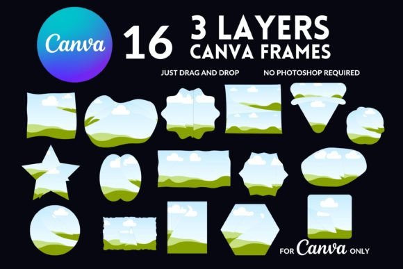 Unlock Creative Flexibility with 3 Separated Layers Canva Frames